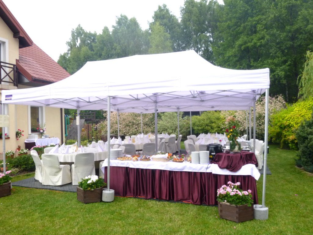 Przyjęcie w ogrodzie, namiot